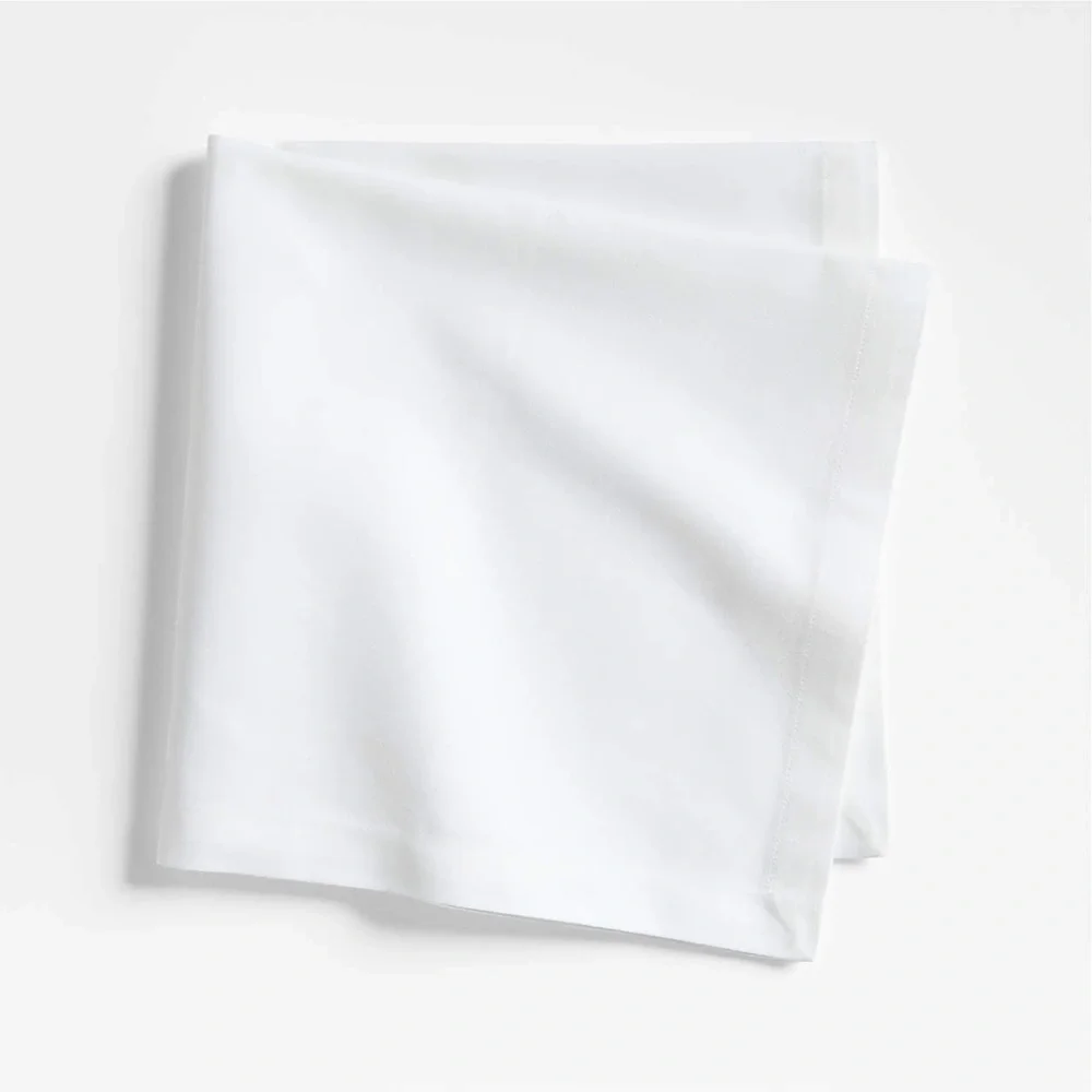 Crate&Barrel Aspen Crisp White Organic Cotton Napkin - Set of 4